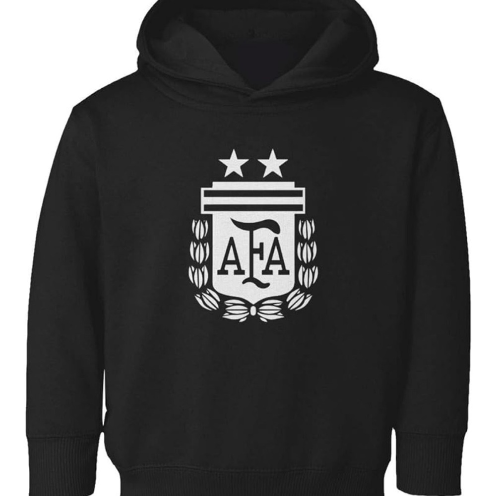 Leo Messi Argentina Soccer 2021 Black Hoodie with White Logo